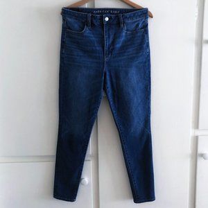 American Eagle Super Hi-Rise Jegging Dark Wash - Size 12 - EUC